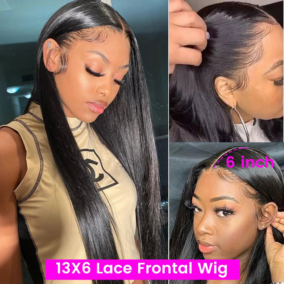 Perruque Lace Front HD 13x6 – 24 Pouces, 180% Densité