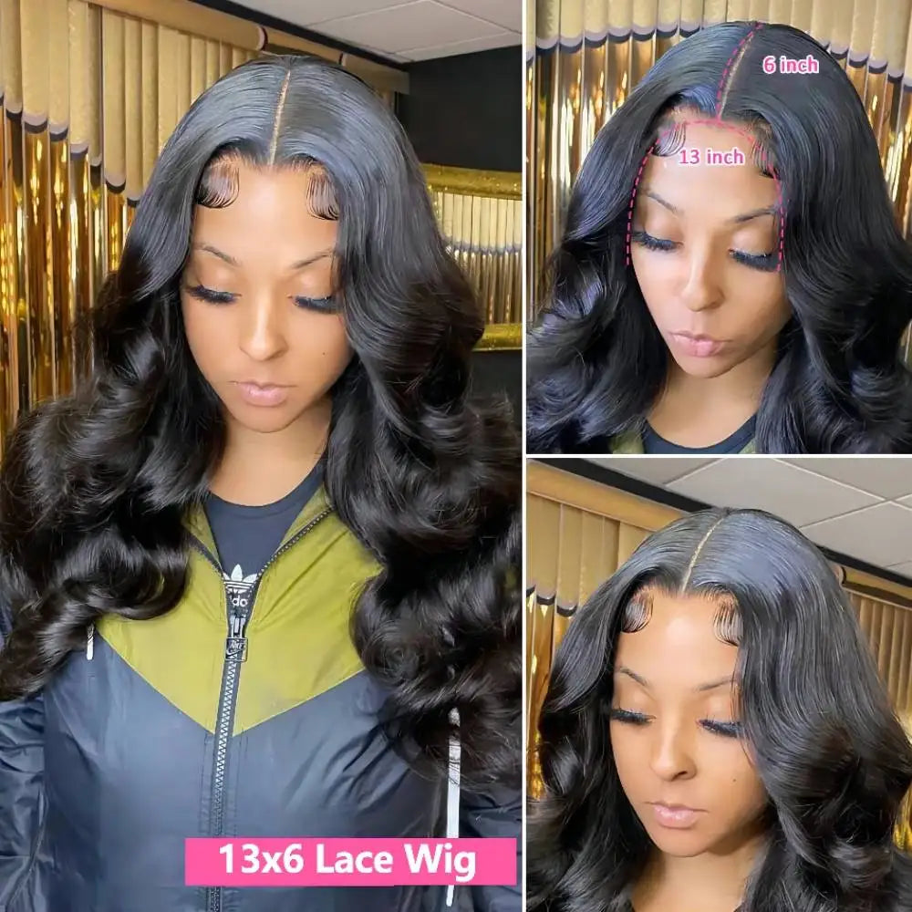 Perruque Body Wave HD Lace – 26 pouces – 180% de densité