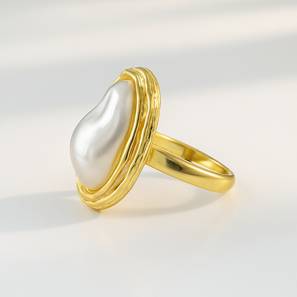 Bague Or perle naturelle