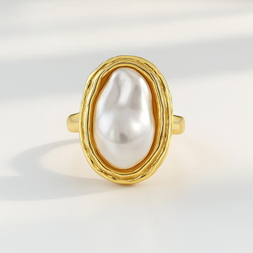 Bague Or perle naturelle
